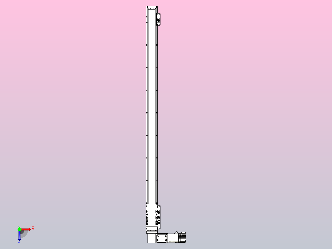 机器人皮带驱动直线轴TPA-GCB-50-P42-L850-DL-M10-N3俯视图