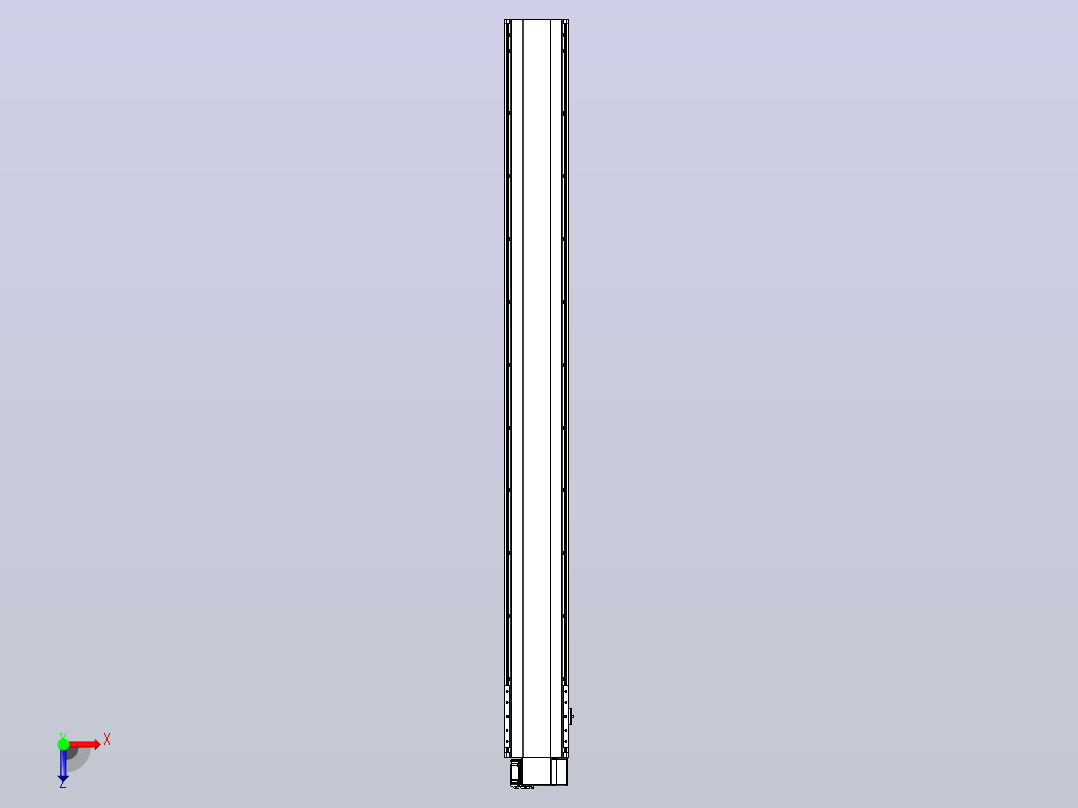 皮带直线轴半封闭可选导轨TPA-HNB-202D-140-L2000-RP-C-P75-N3俯视图