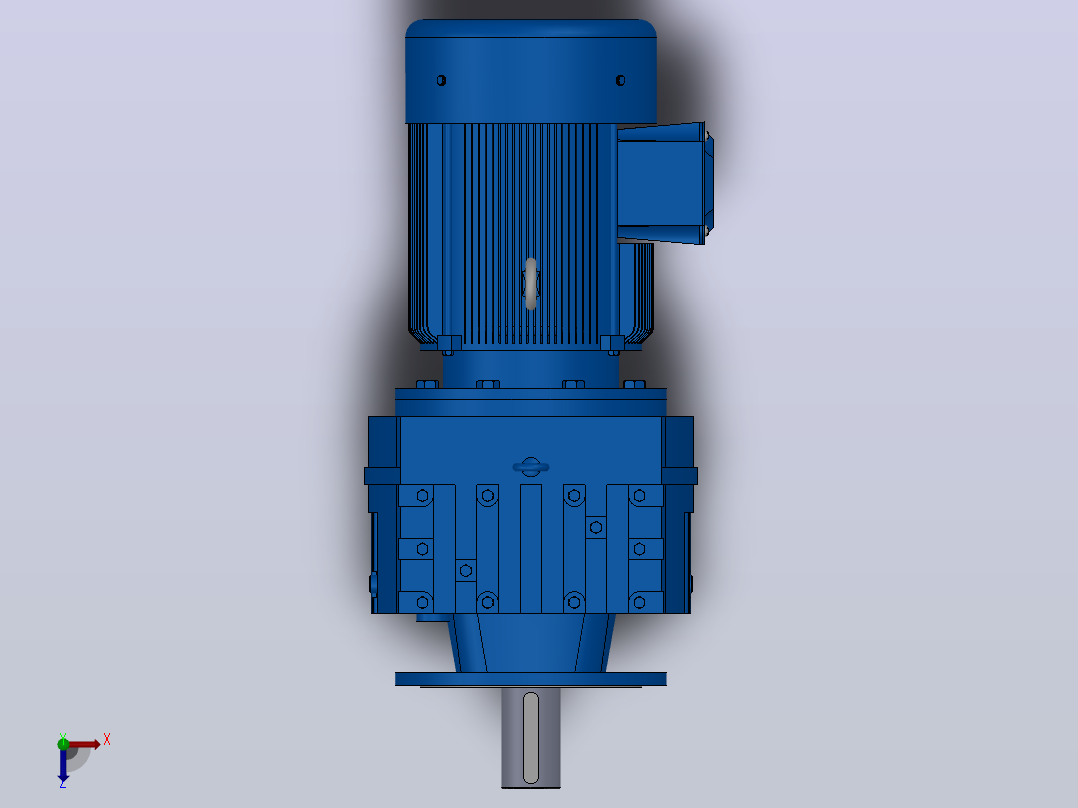 RF167法兰轴伸式安装斜齿轮减速机RF167-Y55-4P-250-M1-0°-Φ550俯视图