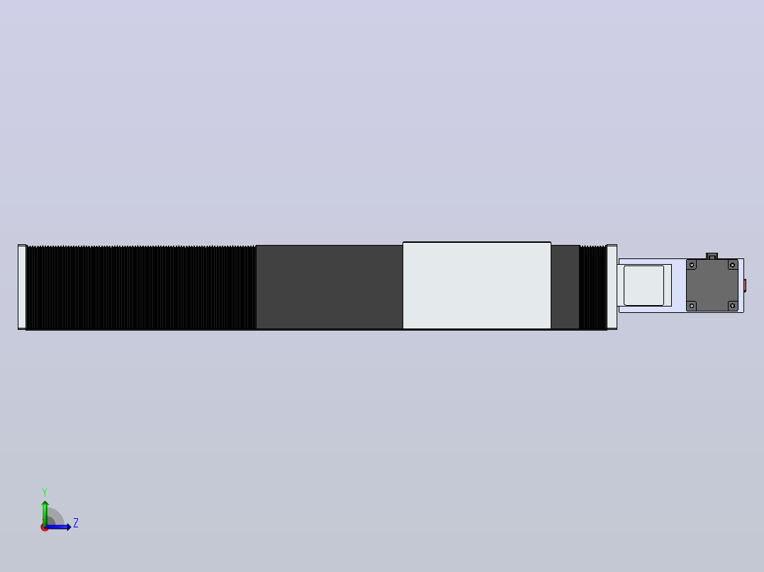 直线模组DMBF220-LBCR（电机左后折）[DMBF220-L45S500-DT750-A2U-LBCR]左视图