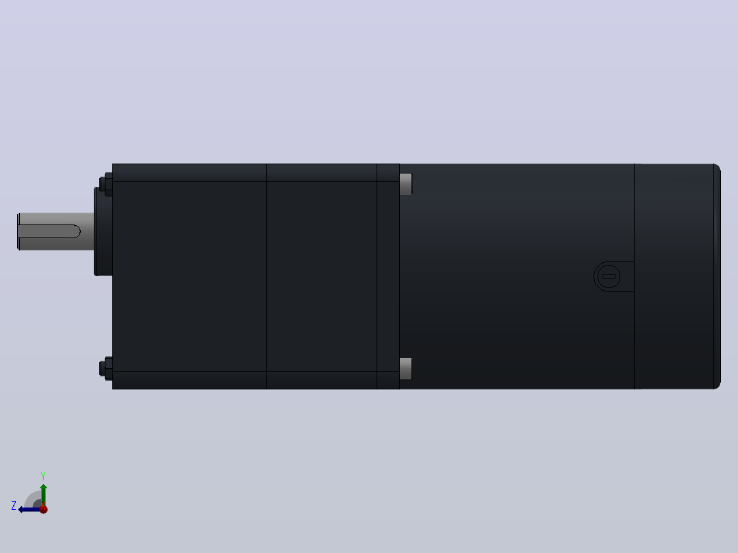 90DC(65W╱120W)微型直流组合型减速电机[90DC65GV24R16-90GM7.5HK]右视图