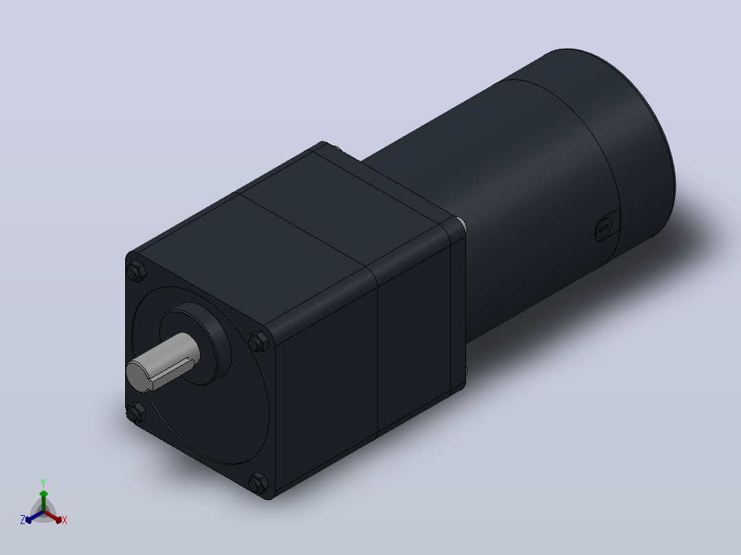 90DC(65W╱120W)微型直流组合型减速电机[90DC65GV24R16-90GM7.5HK]正等轴测图