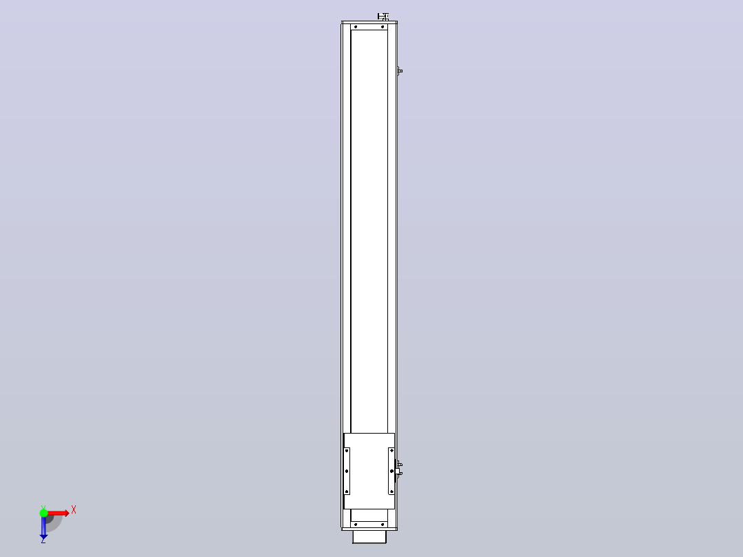 无尘螺杆滑台KCH17-BM（750W）KCH17-1200-BM-750W-C4俯视图