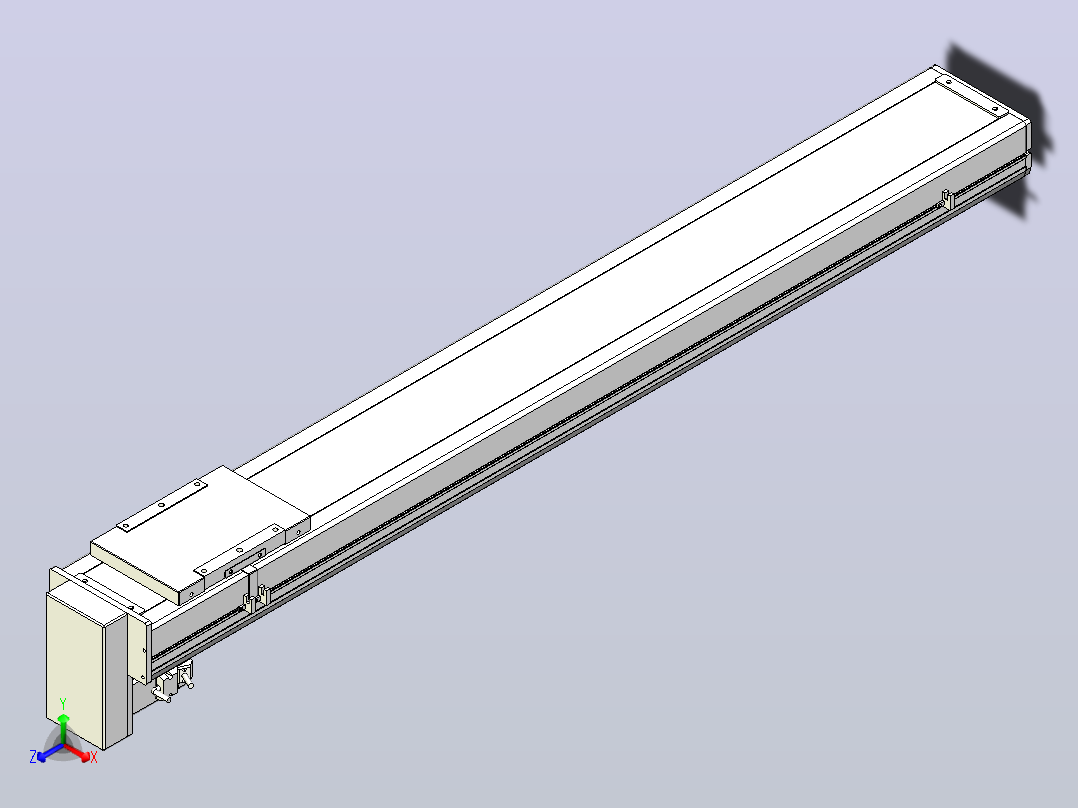 无尘螺杆滑台KCH17-BM（750W）KCH17-1200-BM-750W-C4正等轴测图