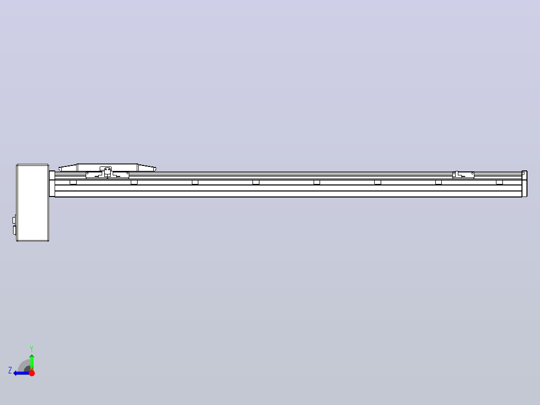 机器人皮带驱动直线轴TPA-GCB-150-P80-L850-RP-M75-N3右视图