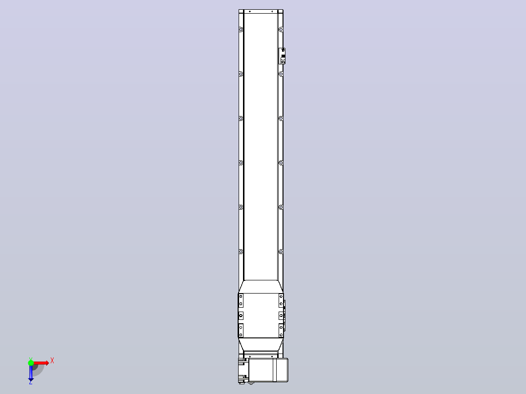 机器人皮带驱动直线轴TPA-GCB-150-P80-L850-RP-M75-N3俯视图
