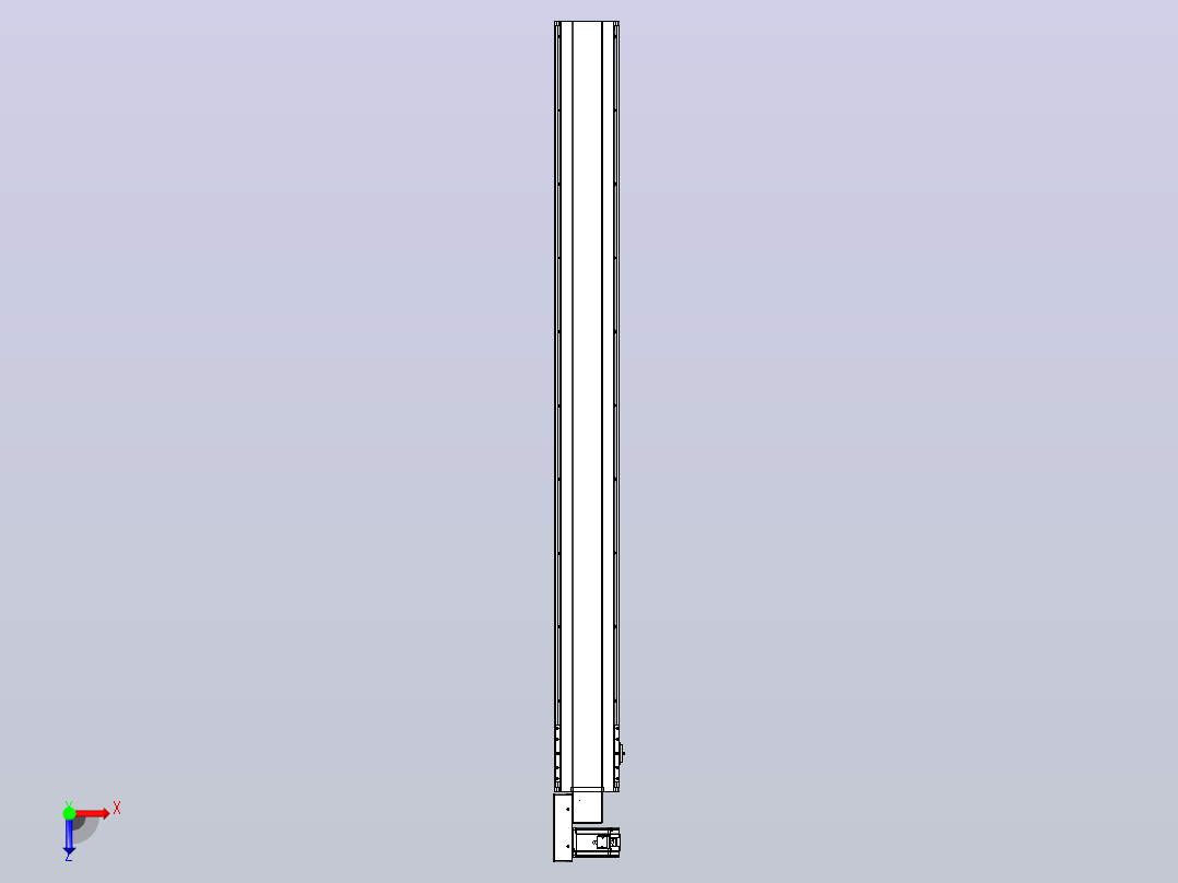 皮带直线轴半封闭可选导轨TPA-HNB-175D-140-L1800-ML-C-P75-N3俯视图