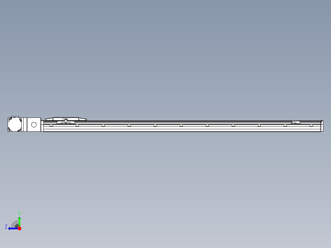 机器人皮带驱动直线轴TPA-GCB-150-P80-L1300-QL-M75-N3右视图