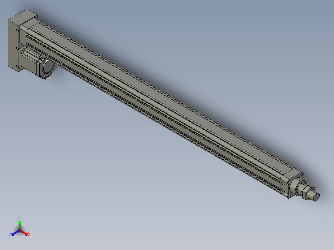 伺服电缸SOE63-L10-C-S1050-P-A-P75-D3正等轴测图