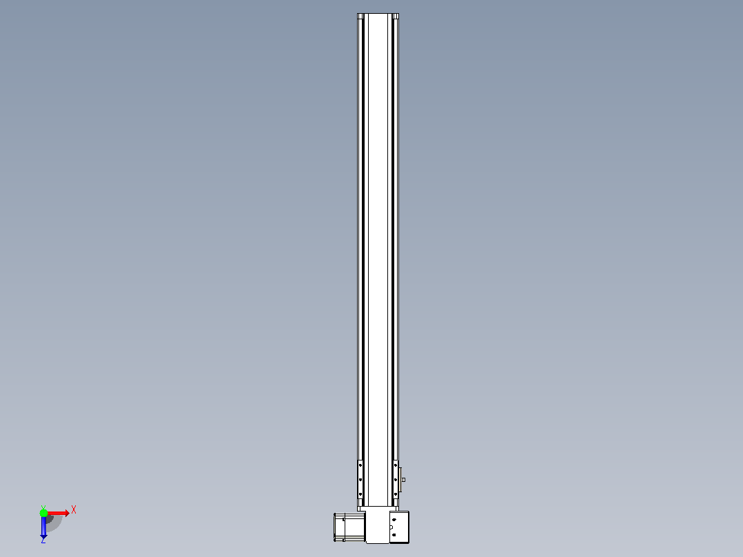 皮带直线轴半封闭可选导轨TPA-HNB-85S-90-L850-RP-C-P20-N3俯视图