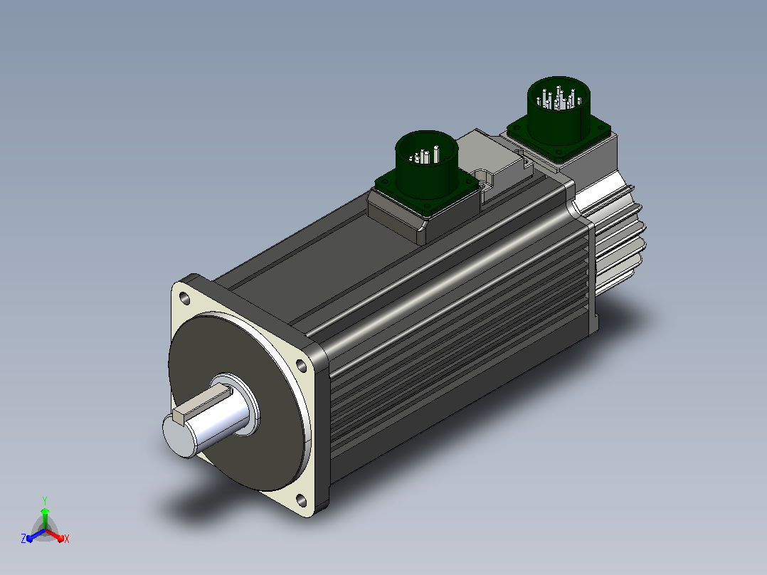 伺服电机MS1H2-15C30CD-A334Z正等轴测图