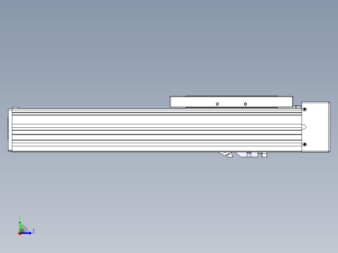 滚珠丝杠直线轴带导轨全封闭TPA-HCR-120D-1610C-L200-MR-C-P40-N3左视图