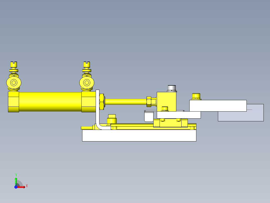 防止工件浮起与定位夹具前视图
