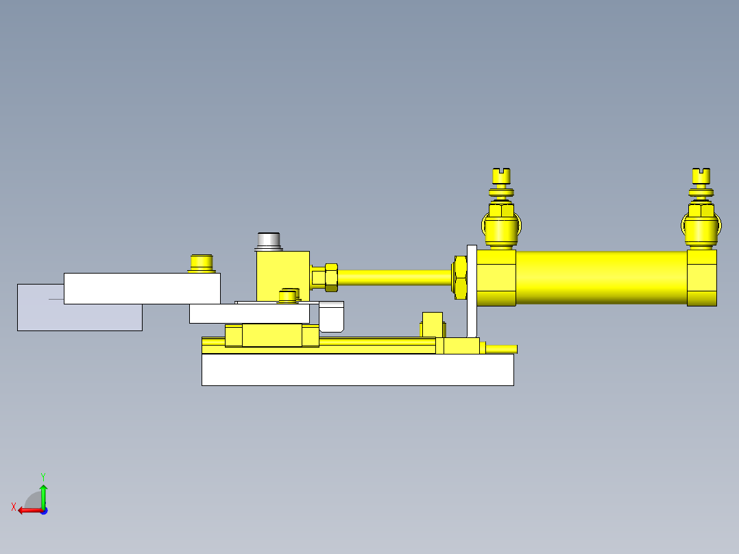 防止工件浮起与定位夹具后视图