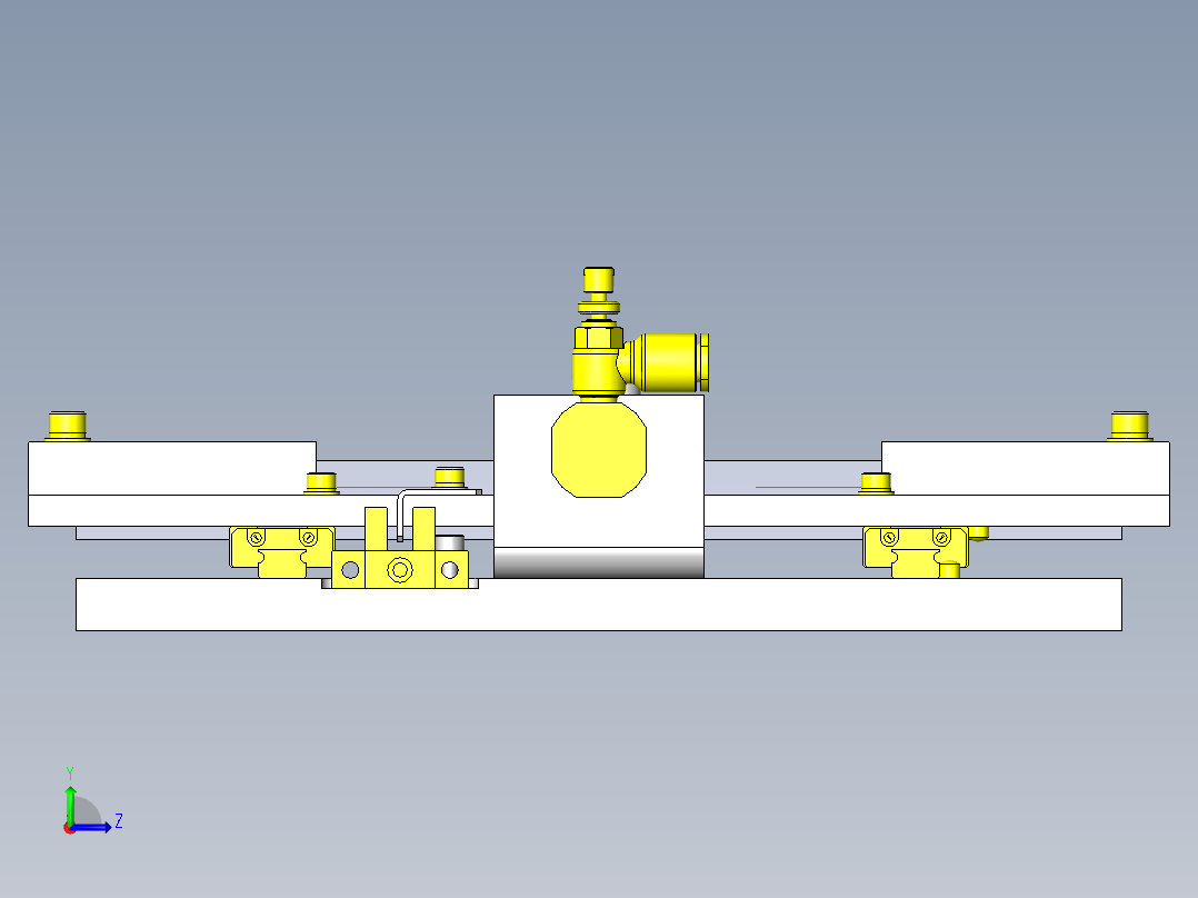 防止工件浮起与定位夹具左视图
