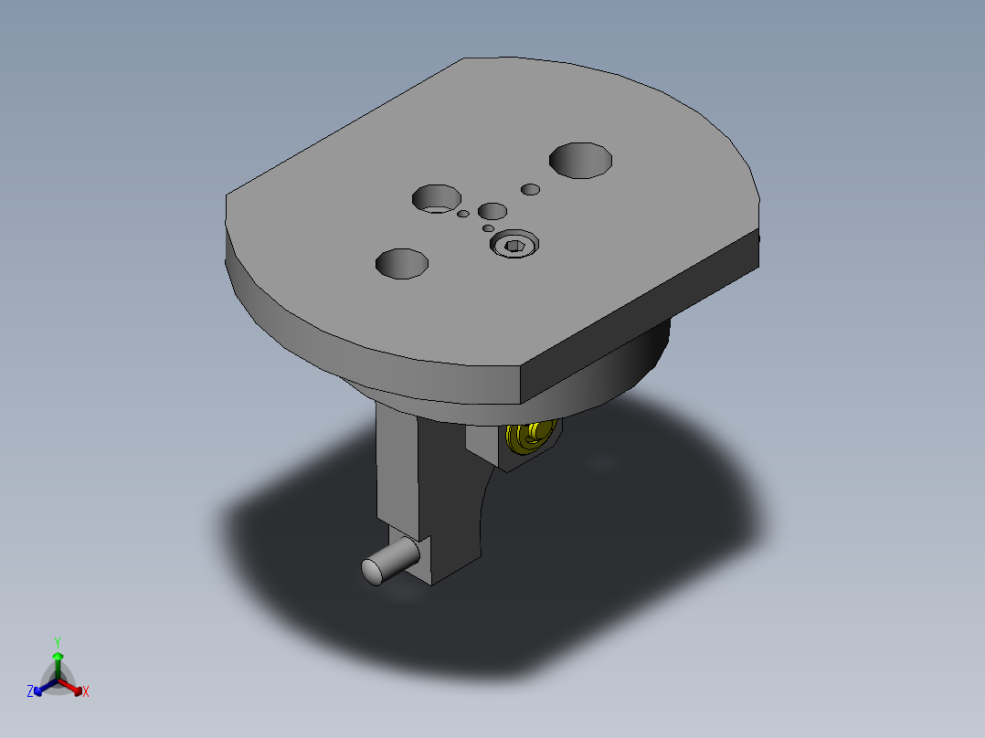 内径芯偏差测定表正等轴测图