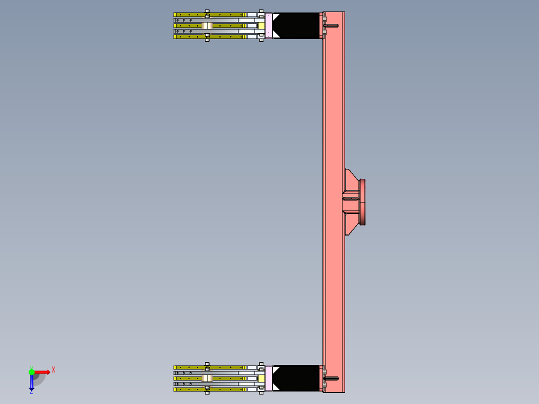 机械臂末端执行器俯视图