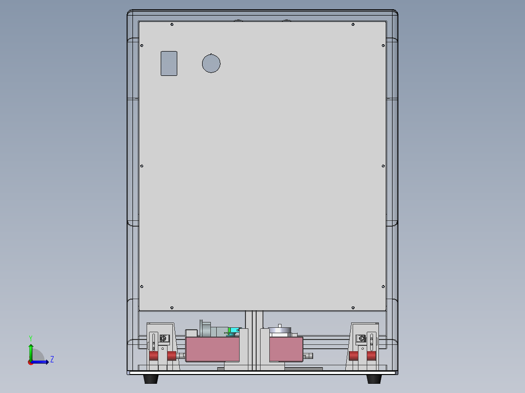 零件防错视觉检测机（sw18可编辑+工程图+BOM）左视图