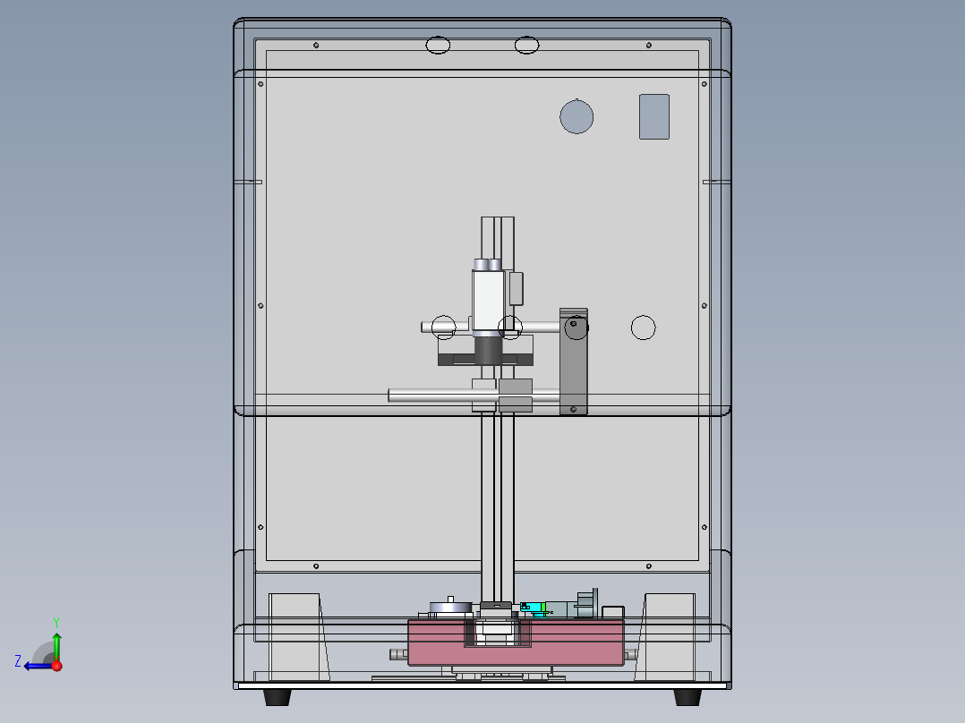 零件防错视觉检测机（sw18可编辑+工程图+BOM）右视图