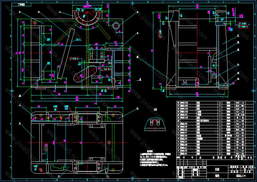 PE250X400颚式破碎机全套图纸