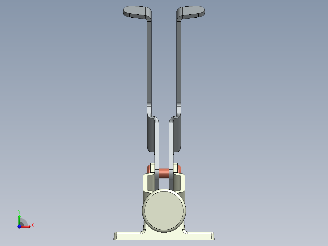 Door Clamp门夹3D数模图纸 Solidworks设计前视图