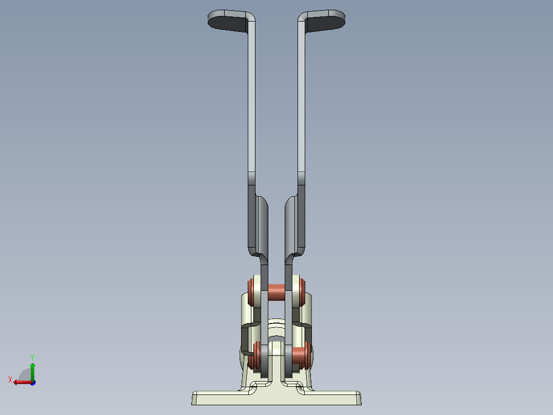 Door Clamp门夹3D数模图纸 Solidworks设计后视图