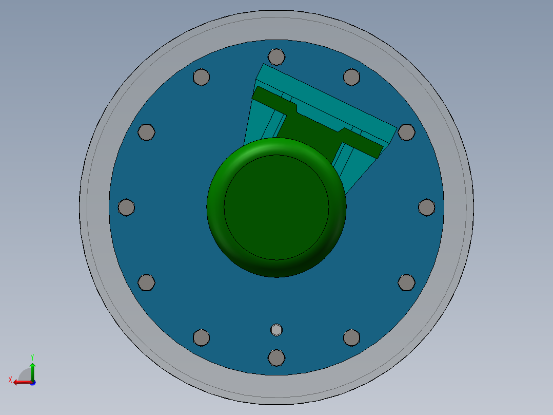 二齿差行星齿轮滚筒减速器设计(150)后视图
