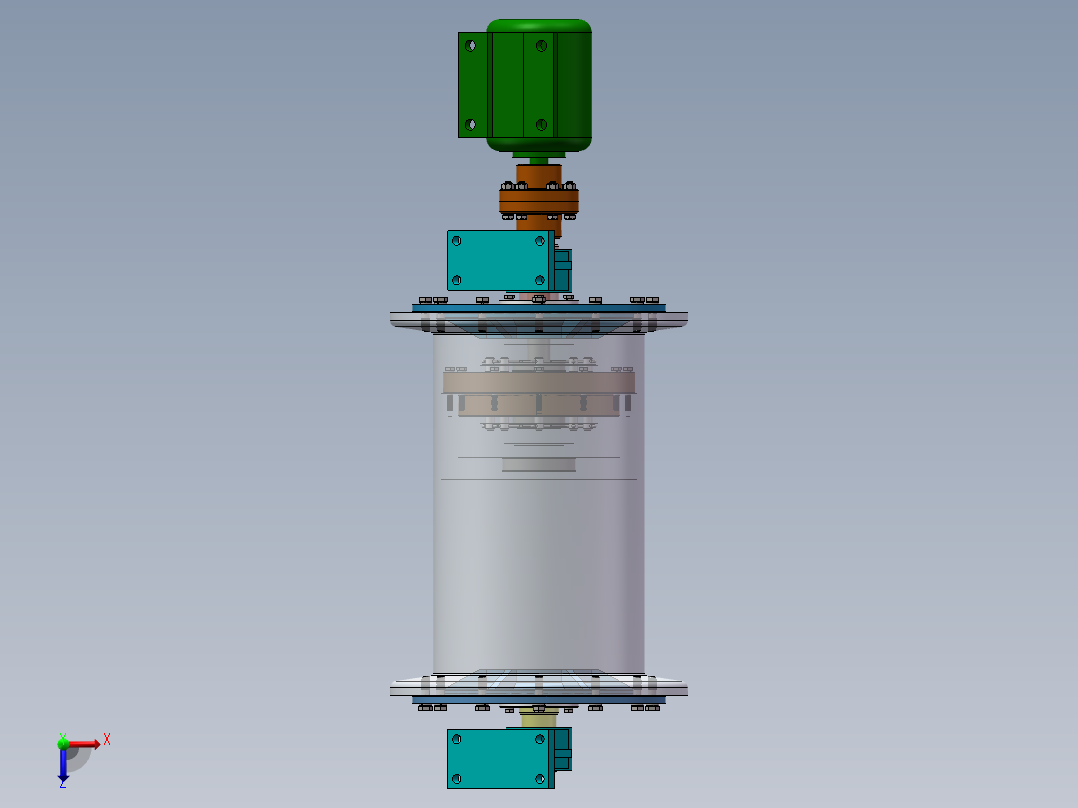 二齿差行星齿轮滚筒减速器设计(150)俯视图