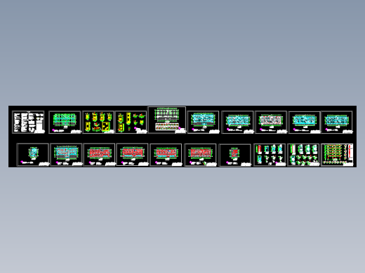 某五层医院门诊楼框架结构建筑图结构图计算书6200平米左右