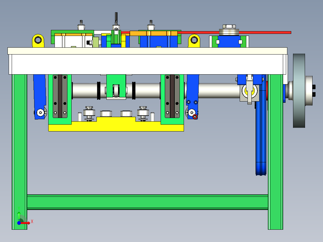 自动弹簧机前视图