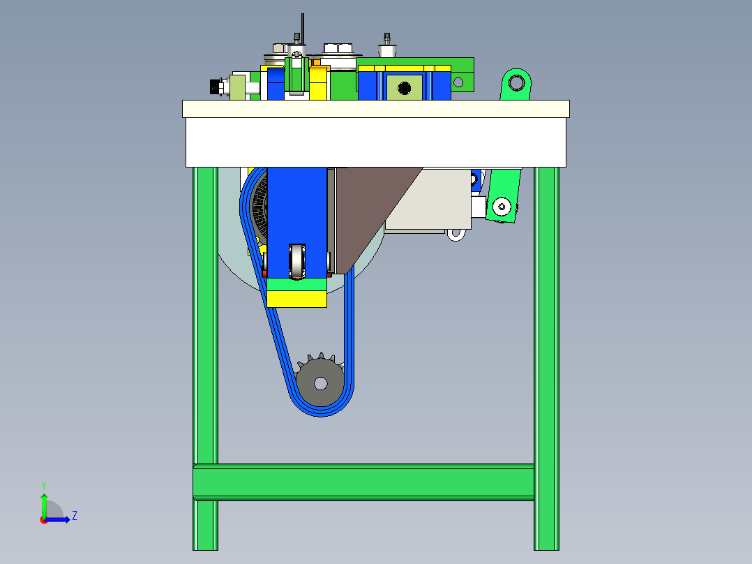 自动弹簧机左视图