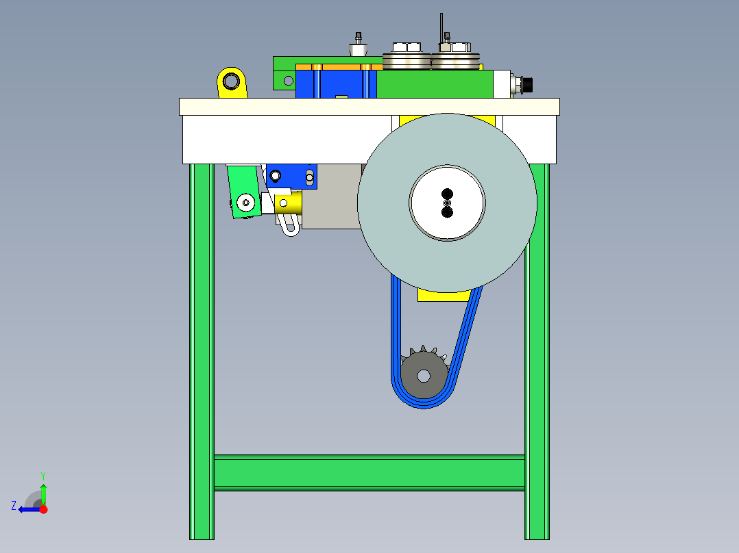 自动弹簧机右视图
