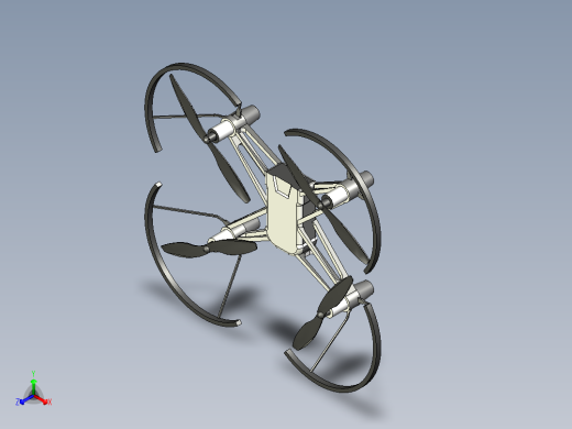 B34-四轴飞行无人机简易原型造型