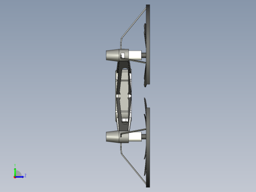 B34-四轴飞行无人机简易原型造型左视缩略图