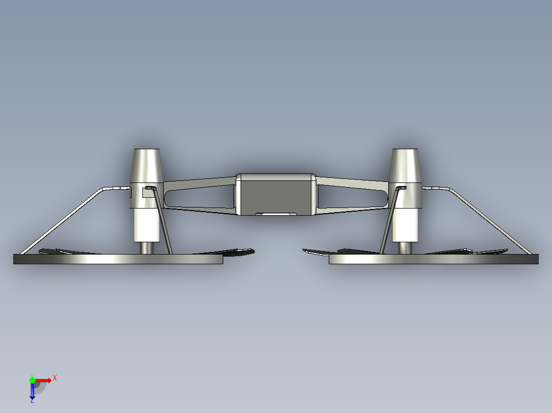 B34-四轴飞行无人机简易原型造型俯视图