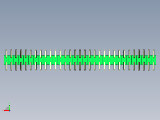 彩色公排针 100mil 2.54mm 系列-DS1022_green_62p_100mil_TypeSMT_rev1.0后视缩略图