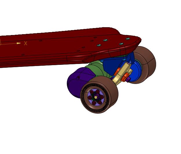 一体式四轮代步电动滑板车
