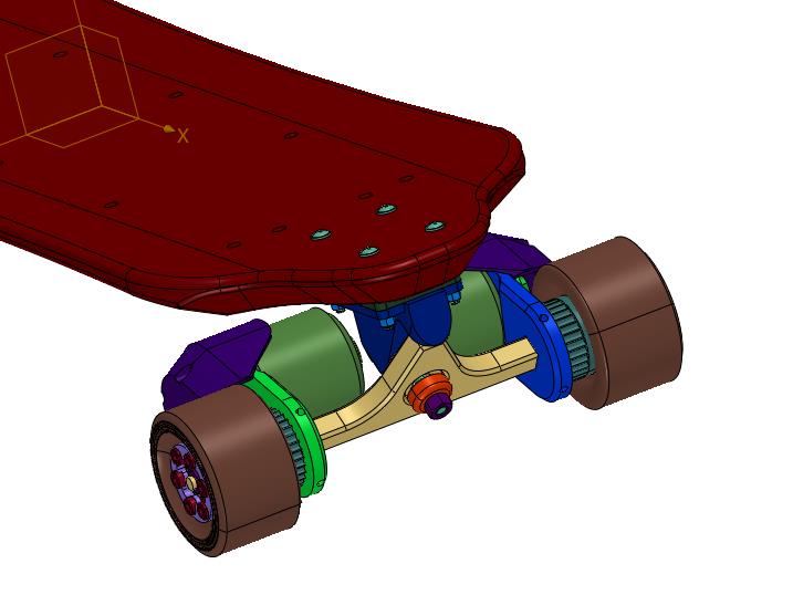 一体式四轮代步电动滑板车