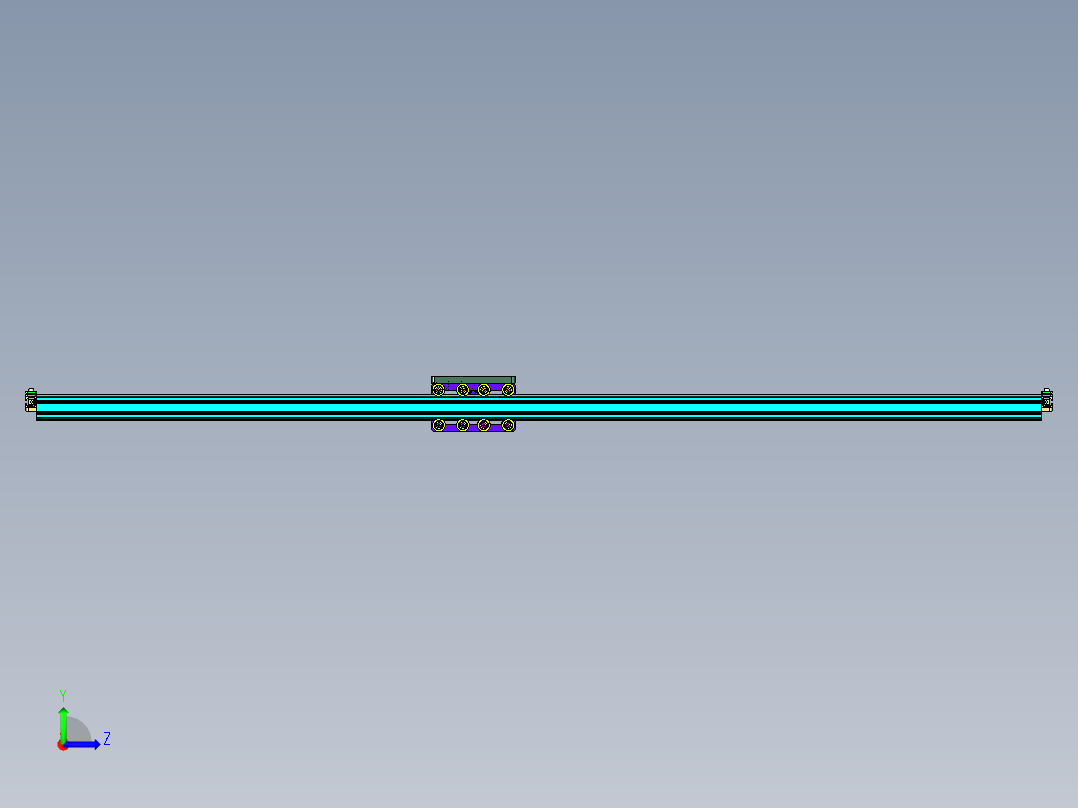 铝型材框架伺服移动机左视图