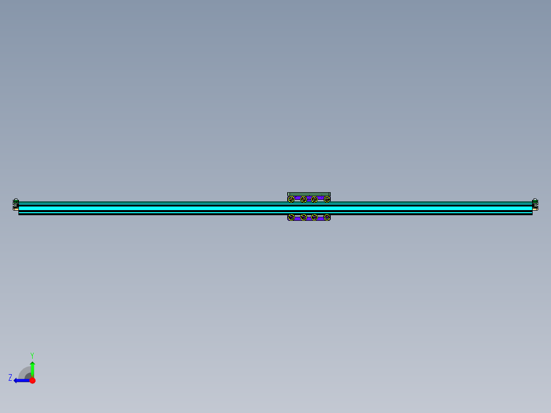 铝型材框架伺服移动机右视图
