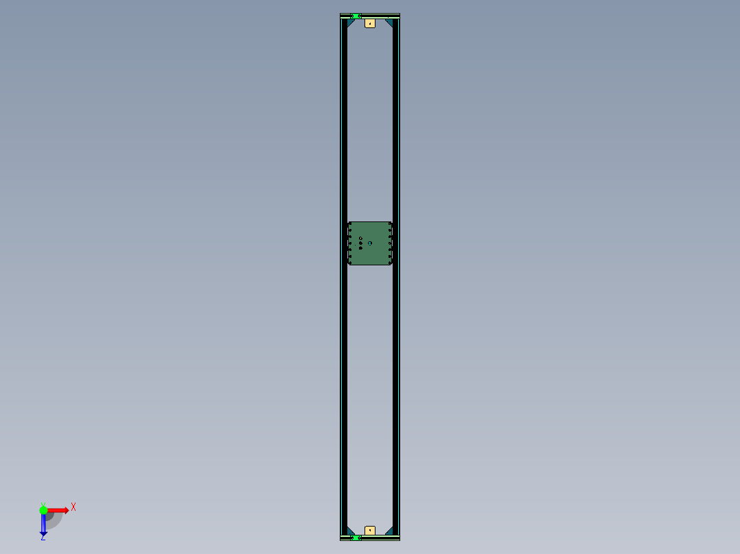 铝型材框架伺服移动机俯视图