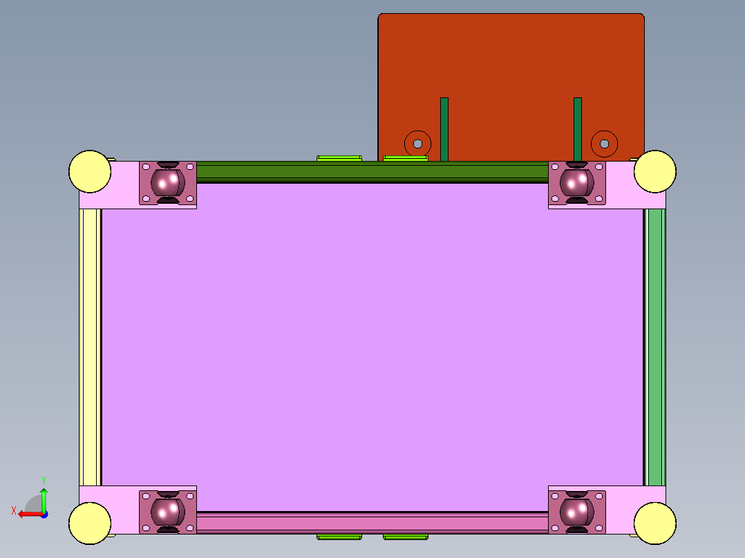 人工上件转台贴膜机后视图