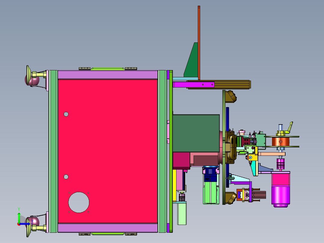 人工上件转台贴膜机左视图