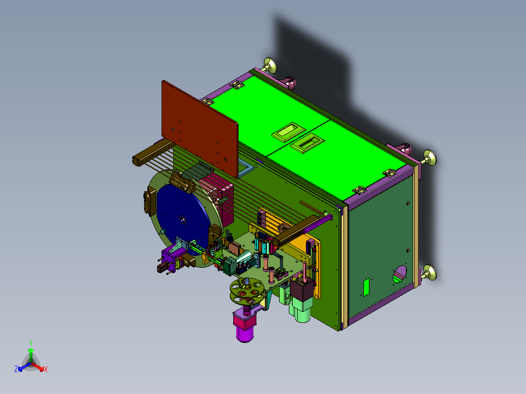 人工上件转台贴膜机正等轴测图