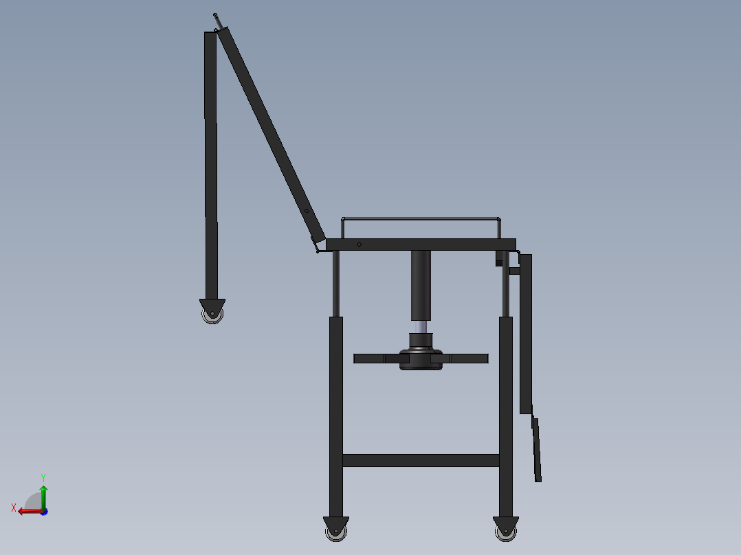 担架椅子后视图