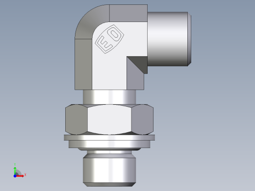 卡套式工业通用硬管接头EO_Adjustable_Locknut_elbow_WEE06LLROMDCF前视缩略图