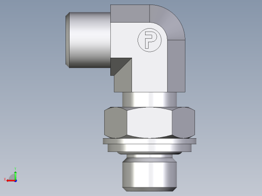 卡套式工业通用硬管接头EO_Adjustable_Locknut_elbow_WEE06LLROMDCF后视缩略图