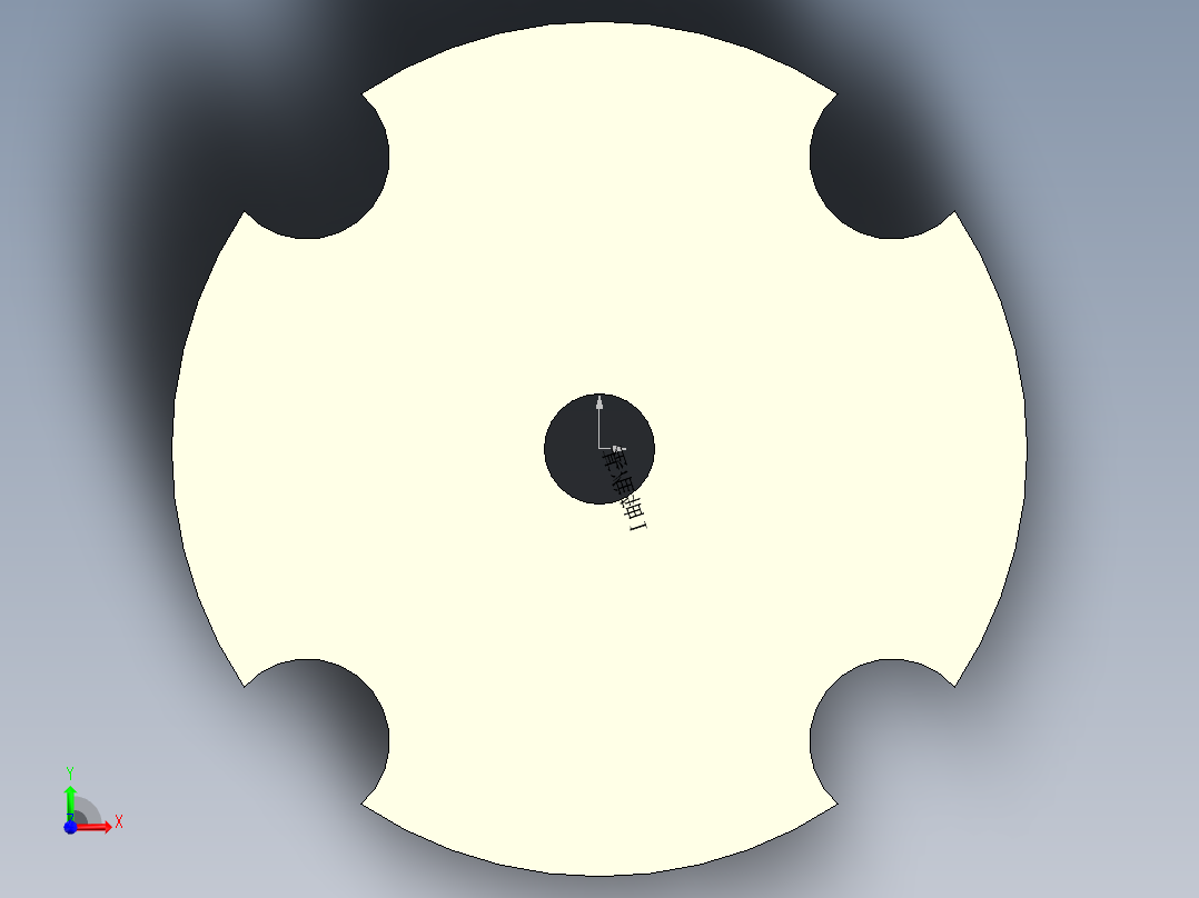 间隙轮工作盘前视图