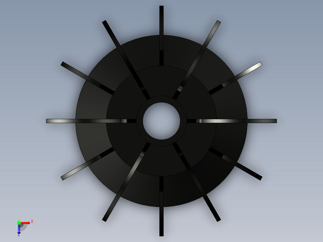 循环泵电机风机-（循环风机电机）俯视图