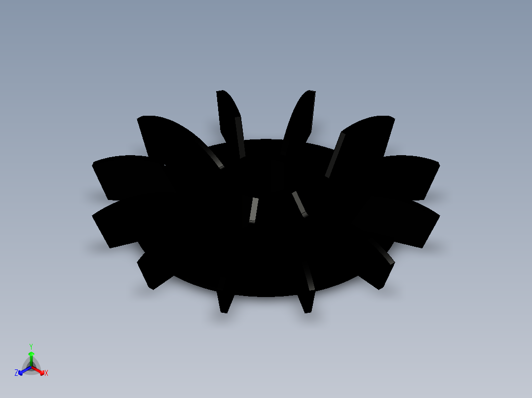 循环泵电机风机-（循环风机电机）正等轴测图